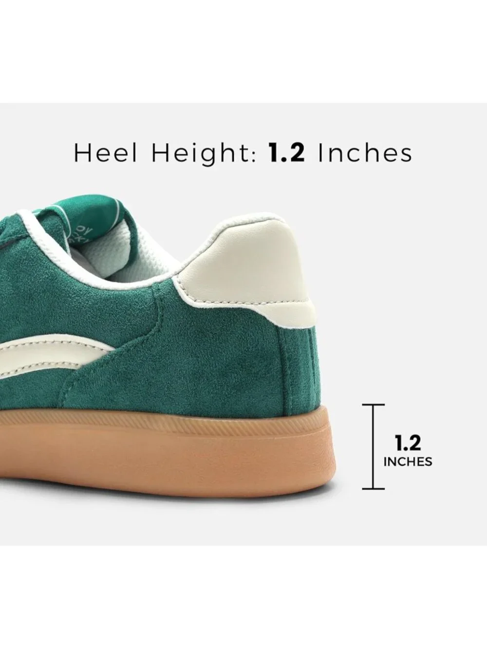 Women's Green Classic Fashion Casual Skate No Slip Lace Up Walking Sneaker Shoes